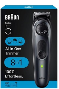 lot 1442 image: Braun All-in-One 5 8-in-1 Trimmer Kit 80 min