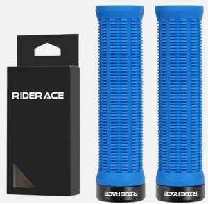 lot 8439 image: RideRace Bicycle Grips Pair Blue