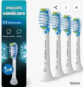 lot 17938 image: Philips Sonicare C3 Two-in-One Replacement Toothbrush Heads (3 Lots of 4)