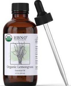 lot 17939 image: HBNO Organic Lemongrass Essential Oil 4 FL Oz (2 Pack)