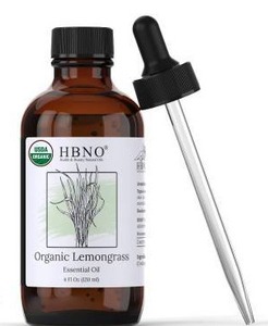 lot 17961 image: HBNO Organic Lemongrass Essential Oil 4 FL Oz (2 Pack)