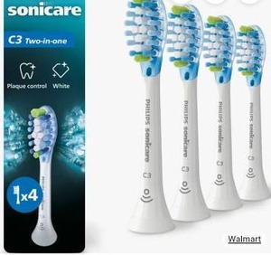 lot 17973 image: Philips Sonicare C3 Two-in-One Replacement Toothbrush Heads (4 Lots of 4)