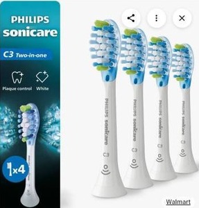 lot 17985 image: Philips Sonicare C3 Two-in-One Replacement Toothbrush Heads (4 Lots of 4)