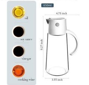 lot 17987 image: Auto Flip Olive Oil Dispenser Bottle, 22 oz (2 Pack)