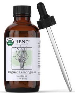 lot 17992 image: HBNO Organic Lemongrass Essential Oil 4 FL Oz (2 Pack)