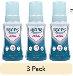 lot 18001 image: Hibiclens Antimicrobial & Antiseptic Soap and Skin Cleanser Foaming Pump, 8 fl oz (3 Pack)
