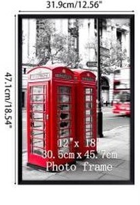 lot 18011 image: 12x18 Poster Frame Set of 3 Black Wall or Tabletop Photo Frame