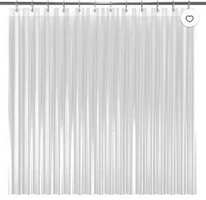 lot 18015 image: 2 Liba PEVA Bathroom Curtain Shower Liners, Clear, 72 W x 72 H, & White Shower Curtain