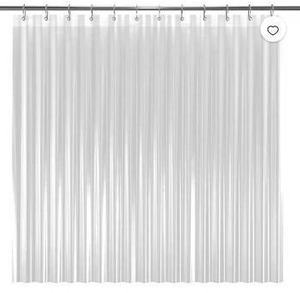 lot 18036 image: 2 Liba PEVA Bathroom Curtain Shower Liners, Clear, 72 W x 72 H, & White Shower Curtain