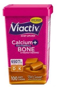 lot 18039 image: Viactiv Calcium  Bone Strengthening Supplement 650mg 100 Soft Chews (2 Pack)