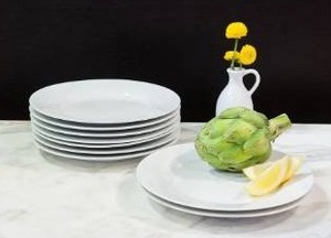 BIA Cordon Bleu Everyday Porcelain Rimmed Salad Plates, Set of 8