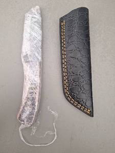 lot 18109 image: MHSCutlery Handcrafted Hunting Knife with Sheath, 8 Inch