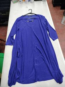 lot 63284 image: Nina Leonard Blue Dress with Silver Neck Piece