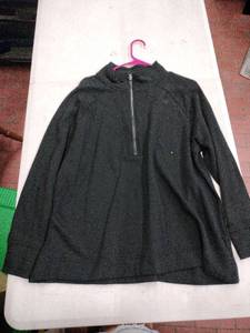 lot 63292 image: Terra and Sky Quarter Zip Sweatshirt - Black - 2X