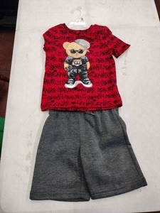 lot 63296 image: Highland Graphic Tee and Red Short Set - 4