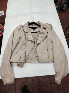 lot 63311 image: Forever 21 faux suede moto jacket - M