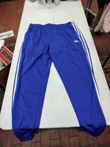 lot 63313 image: blue Adidas tracksuit pants - 2XL
