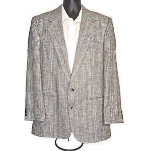 lot 63278 image: vintage Haggar Gallery grey plaid blazer