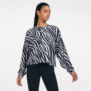 lot 63314 image: Nike NSW Icon Clash Zebra print sweatshirt - S
