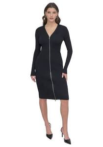lot 63334 image: Say What ribbed long-sleeve dress with a front zipper - M