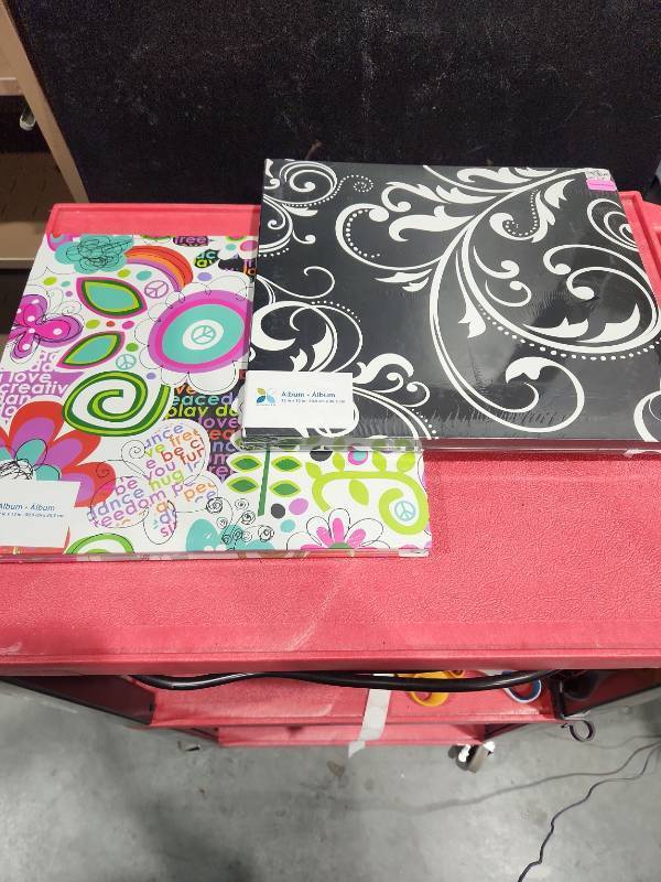 lot 3311 image: Lot of 2 Photo Albums 12 x 12 inch Assorted Designs