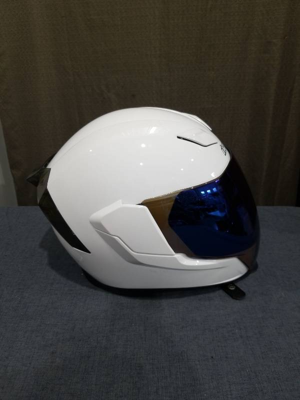 icon airflite white helmet Motorcycle - Gloss / 57-58cm oval head Icon Airflite Helmet Peacekeeper Rubatone