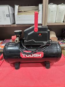 lot 1081 image: Hyper Tough Portable Air Compressor with Pressure Gauges and Hose