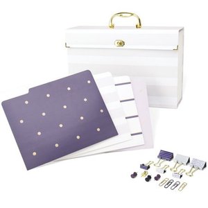 lot 1896 image: U Brands LLC File Organizer Kit Purple Fashion