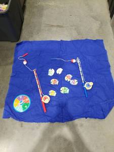 lot 1930 image: Melissa & Doug Catch & Count Wooden Fishing Number Game 2 Poles One Number Missing