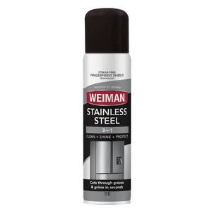 lot 1932 image: Weiman Unscented Stainless Steel Cleaner and Polish Aerosol - 12oz Phosphate-Free, Multipurpose, Protects Against Fingerprints