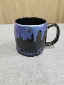 lot 1945 image: Kansas City Skyline Ceramic Mug Night Scene