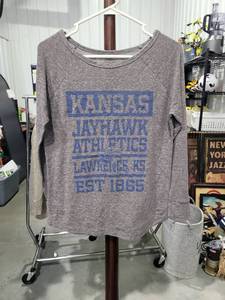 lot 1990 image: Kansas Jayhawk Athletics Lawrence KS Est 1865 Graphic T-Shirt Medium