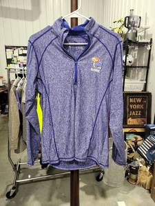 lot 2000 image: Kansas Jayhawks Alumni Half-Zip Athletic Pullover Size Large