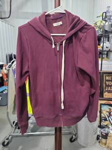 lot 2906 image: UGG Fleece Lined Zip Hoodie Burgundy Size Medium