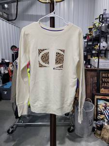 lot 2911 image: Champion Authentic Athleticwear Sweatshirt Leopard Print Logo Size S