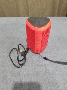lot 2928 image: Portable Bluetooth Speaker Red with USB Cable