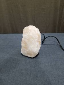 lot 2941 image: Himalayan Salt Crystal Rock Lamp with Black Cord
