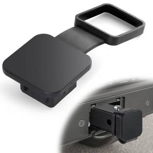 lot 73266 image: 2 Inch Rubber Trailer Hitch Cover, Rubber Hitch Tube Cover Plug Cap, Car Exterior Accessories Fits for Most Vehicles Hitch Receivers, Hitch Cover Tube Plug Cap (Black) - Retail $8