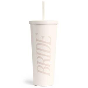 lot 73272 image: Fetti Bride Tumbler - 24 Oz Stainless Steel Cup  Bachelorette Gift (missing straw) - Retail $26