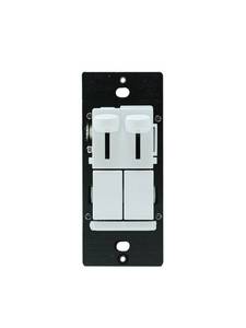 lot 73299 image: Legrand Pass & Seymour LSCLDC163PWCCV4 450W LS Series Preset Dimmer Light Switch for Dimmable LED and CFL Bulbs Plus 1.6A Fan Control, Single Pole3-Way, White (1 Count) - Retail $40