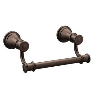 lot 73302 image: Moen Belfield Oil Rubbed Bronze Pivoting Toilet Paper Holder, YB6408ORB (broken piece) - Retail $49