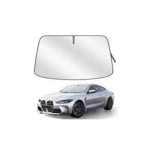 lot 73337 image: Car Windshield Sun Shade, 300T Thickened Car Window Shades Heat Reflective Interior Cool, Universal Fit for Most Cars SUVs Trucks, Foldable & Portable Design (L (57 � 31)) - Retail $9