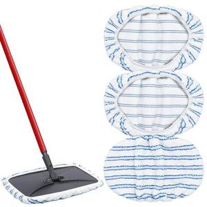 lot 73338 image: Mop Heads Replacements for Ocedar Hardwood Floor N More Microfiber Mop, 3 Pack Mop Refills for O-Cedar Hardwood Floor N More Microfiber Mop, 15 x 8 Flat Dust Mop Heads Pads for O Cedar Mop - Retail $10