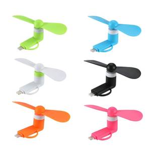 lot 73367 image: Mini Cell Phone Fan 2-in-1 Fan Compatible for iPhone, iPad, Android Smartphone,Tablet - Colorful and Powerful- Cell Phone Summer Accessories (6-Pack) - Retail $13
