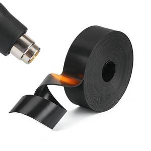 lot 73387 image: 16.5FT Heat Shrink Tape, Electric Heat Tape Shrink Wrap Roll for Electrical Cables, Wires, Pipes, Adhesive Activates Upon Heating Melts and Seals - Retail $20