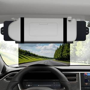lot 73412 image: Sun Visor Extender for Car (Polarized, UV400, PC Lens, 2 Side Sunshade), Car Visor Extender Sun Blocker, Visor Extender Attachment, Anti-Glare for Safe Driving - Retail $25