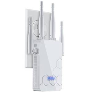 lot 73428 image: WiFi Extender Internet Booster, Long Range Repeater Wireless Routers Amplifier, Mesh Wi-Fi 80% Faster, Broader Than Ever, Support More Network Devices at Home, 1 Tap Setup - Retail $28