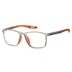 lot 73443 image: Distance Sport Glasses for Men Women, Blue Light Blocking Near Sighted Driving Ultralight Eyeglasses Nearsighted with TR90 Frame Spring Hinge (NOT READING GLASSES) -1.50xOrange & Grey - Retail $16