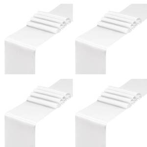 lot 73492 image: 4 Pcs White Satin Table Runner 12 x 108 inches Long - Retail $8