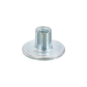 lot 73501 image: M4 T-Nuts, 24pcs Carbon Steel Tee Nut Round Base Weld Nuts 8mm Height Through Hole Flange Insert Female Thread Plate Nuts - Retail $7